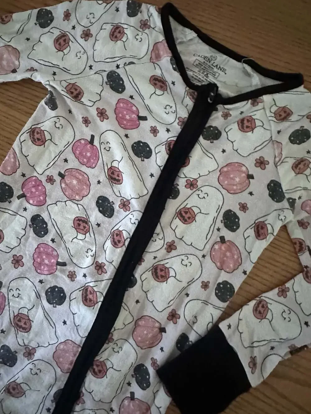 Caden Lane Halloween Ghost and Pumpkin Bamboo Viscose Zippy Sleeper 18-24 Months